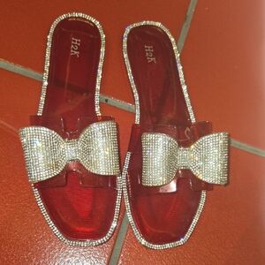 H2K Red and Gold Women's Sandals